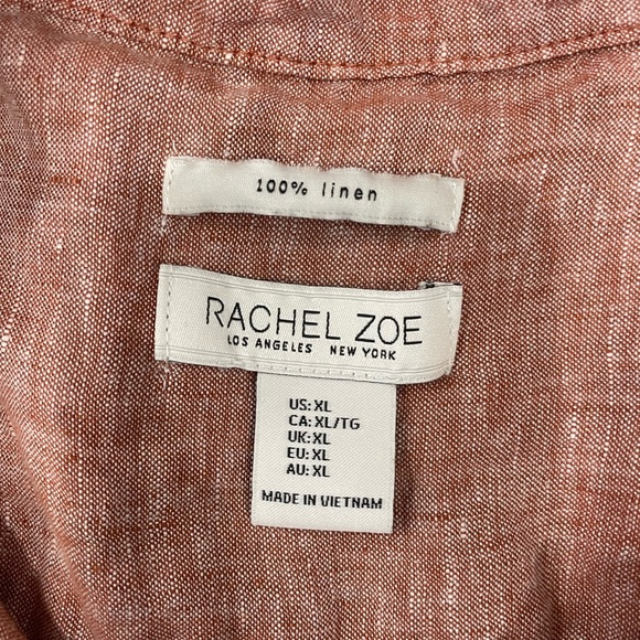 Women's Pink Linen Button-Up Top - Picture 4 of 4